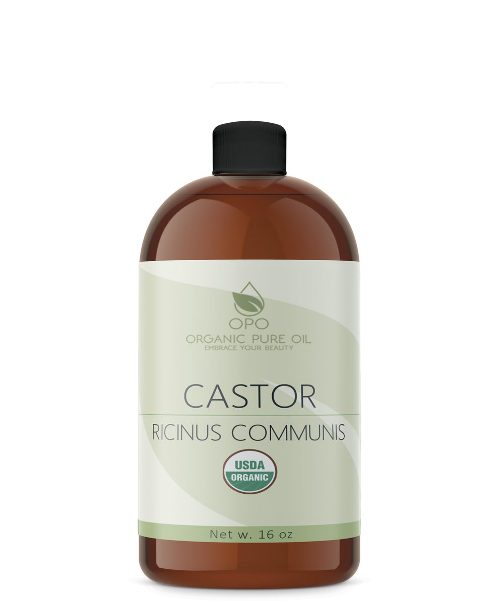 OPO Organic Castor Oil 16oz bottle ready for daily skin and hair care.