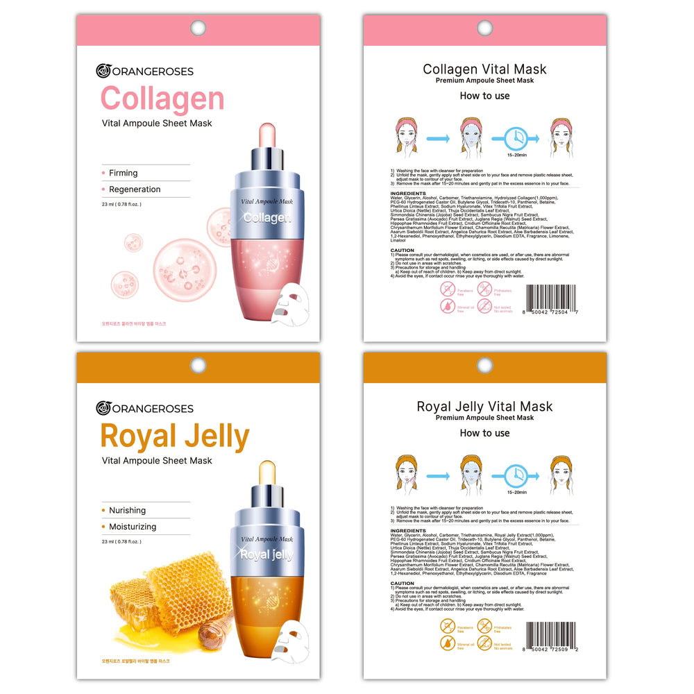 Orangeroses release-paper sheet enables precise mask placement during application.