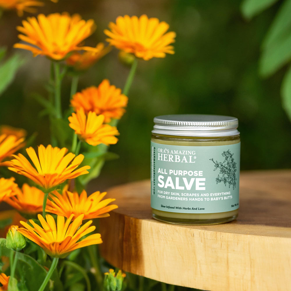 Made in USA label on Ora's Amazing Herbal salve packaging