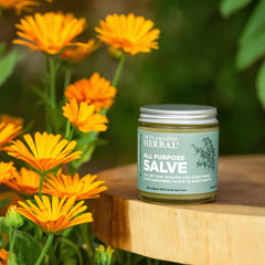 Made in USA label on Ora's Amazing Herbal salve packaging