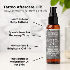 Ora's Amazing Herbal unscented tattoo oil pump cap for easy application.