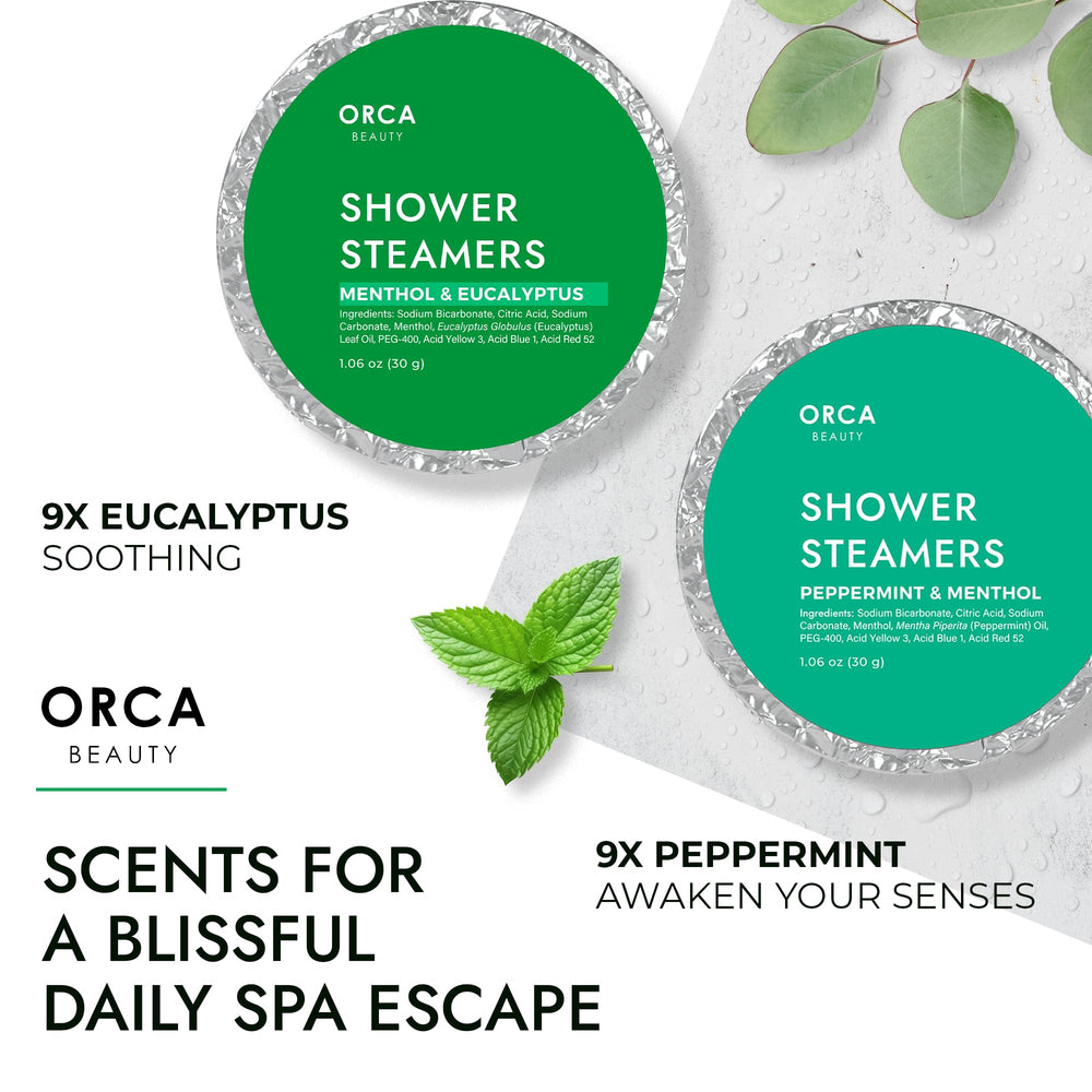 Orca Beauty Activate Step Guide for quick aroma release in your shower.