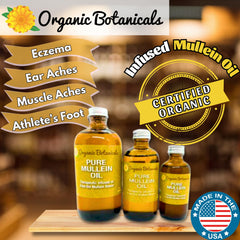 Organic Botanicals mullein oil dropper enables easy precise application for ear wellness