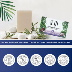 Coco Fiji Soap Bar resting in a shower scene implies smooth skin
