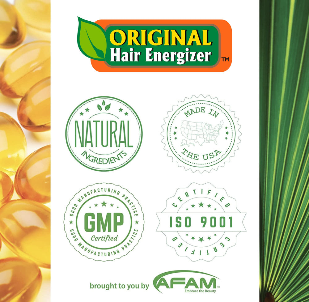 Organic Hair Energizer hair strands close-up, thicker and healthier-looking