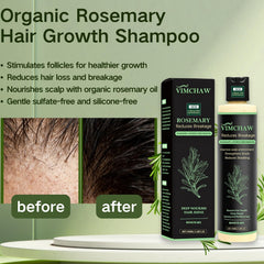 Organic Rosemary Hair Growth Shampoo bottle pour—smooth, mess-free application.