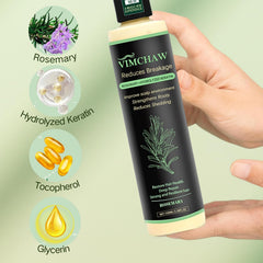 Organic Rosemary Hair Growth Shampoo hydrolyzed keratin molecules—strengthens strands.