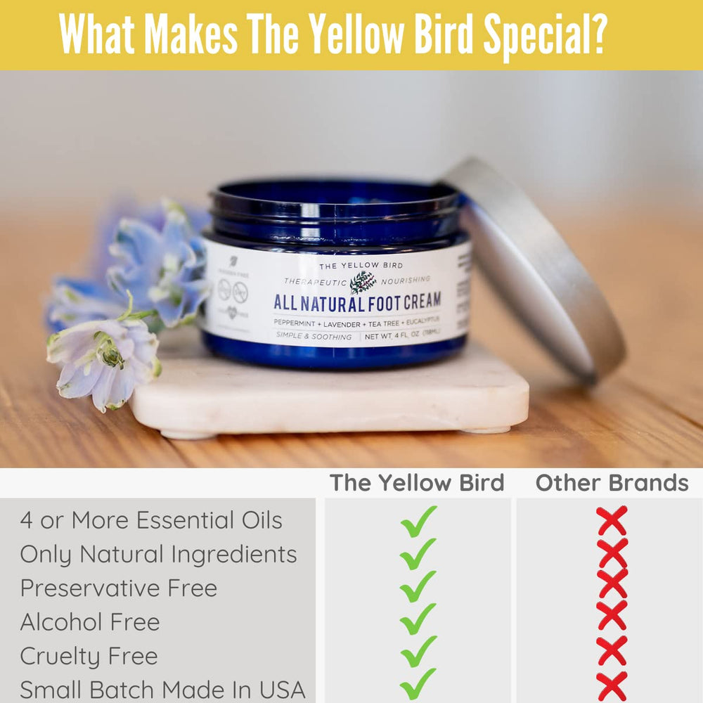 Graphic features tea tree oil and natural ingredients