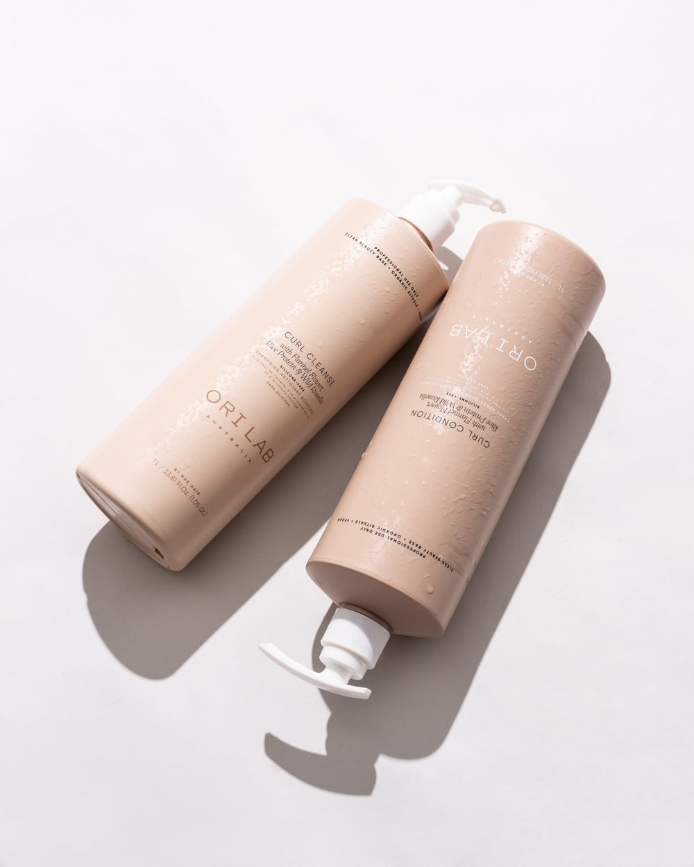 Close-up of ORI LAB Curl Cleanse texture with rich lather for curls