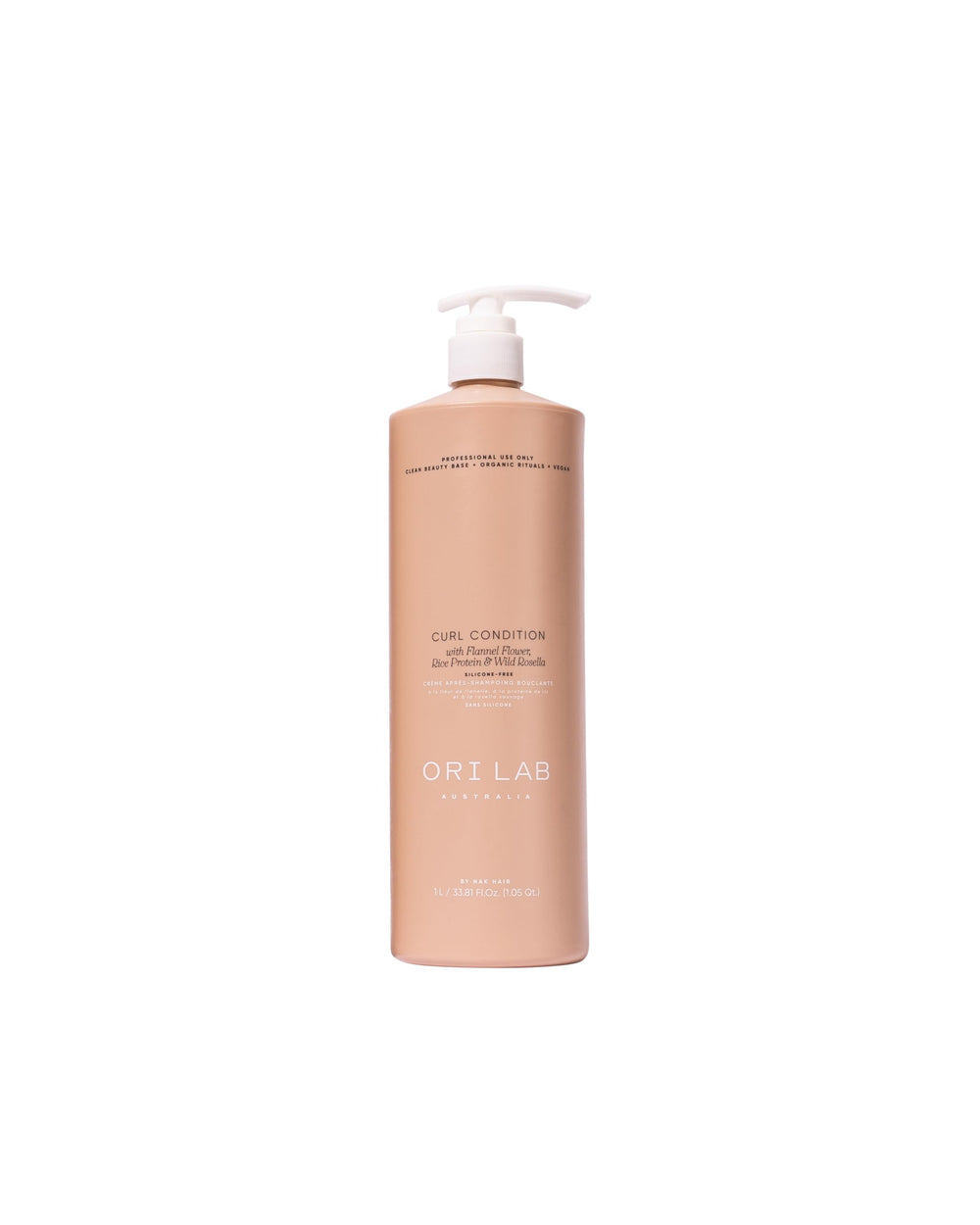 ORI LAB Curl Condition bottle in 1L size showing hydrating formula for defined curls