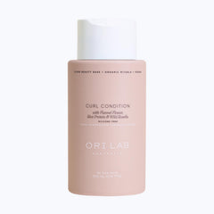 ORI LAB Curl Condition 300ml bottle close-up for silky curls.