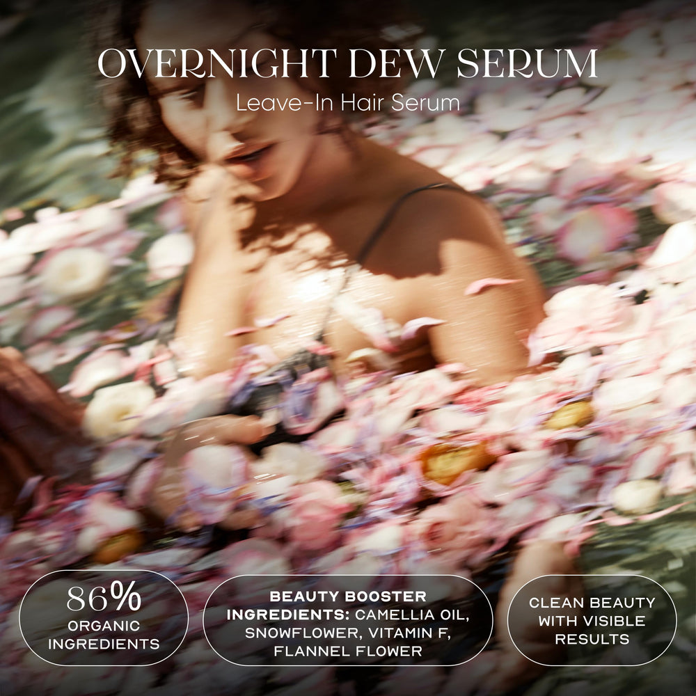 ORI LAB Overnight Dew Serum application on hands demonstrates a simple nightly routine