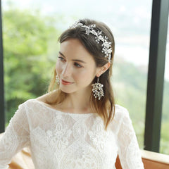Oriamour bridal headband with crystals, elegant all-day wear