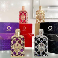 Orientica Royal Amber Discovery inner packaging with premium detailing.