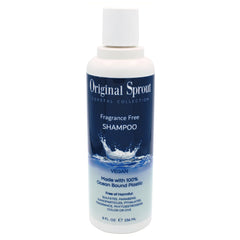 Original Sprout Coastal Collection Shampoo bottle on shelf, fragrance-free formula for sensitive scalps.