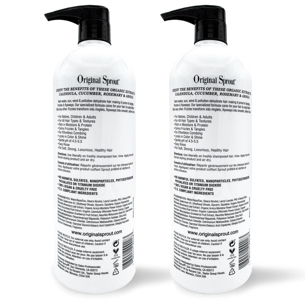 Original Sprout Deep Conditioner label close-up highlighting vegan formula