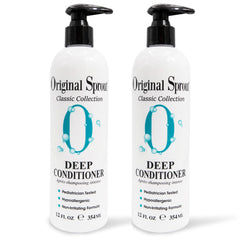 Original Sprout Deep Conditioner two-bottles for convenient family conditioning.