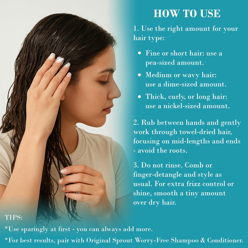 Original Sprout on-dry hair texture shows soft, manageable results after use.