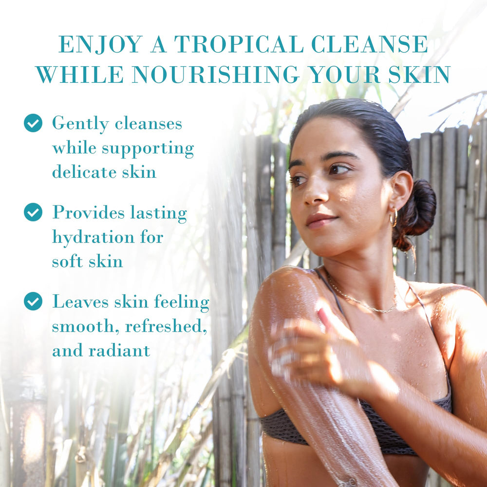 Island Bliss rich lather close-up with tropical coconut mango scent