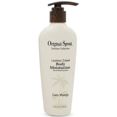 Original Sprout Luscious Island bottle pump showing fast-absorbing moisture