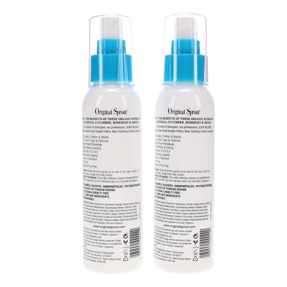 Original Sprout Miracle Detangler in use on damp hair for slip and control