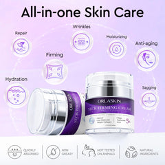 ORLASKIN Neck Cream pump dispenser showing easy application