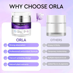 ORLASKIN neck firming visual indicating improved skin elasticity
