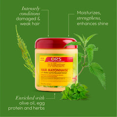 ORS HairRestore applying to wet hair for even distribution and thorough coverage.