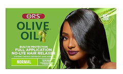 ORS Olive Oil bottle close-up highlighting hydrating oil for shine and moisture