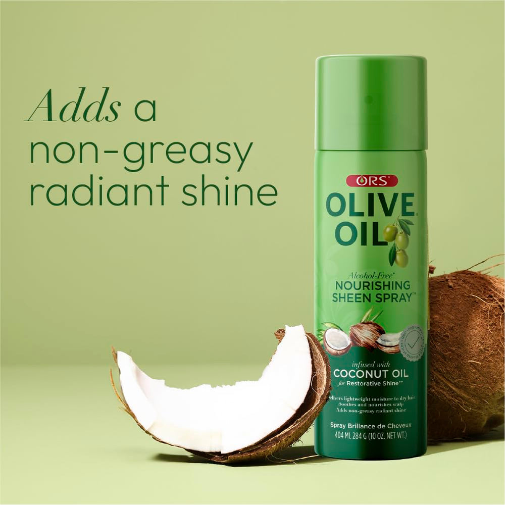 ORS lightweight formula delivers shine without weighing hair down.