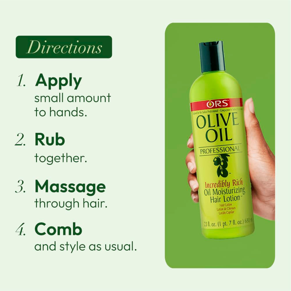 ORS Olive Oil Professional Rich Oil Moisturizing Hair Lotion key ingredients blend