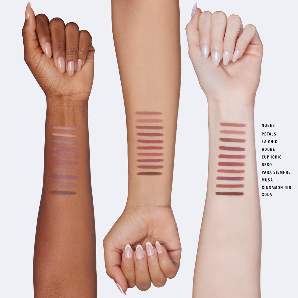 Ortega Lip Liner with Blue Agave hydration keeps lips smooth all day.