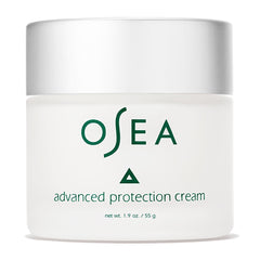 OSEA Advanced Protection Face Cream bottle and box highlight clean beauty for dry skin.