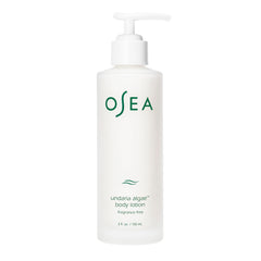 OSEA Undaria Algae Fragrance Free Body Lotion pump bottle highlights ultra-hydration for radiant skin