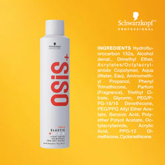 OSiS+ Elastic Light Hold Hairspray close-up of spray nozzle for even coverage.