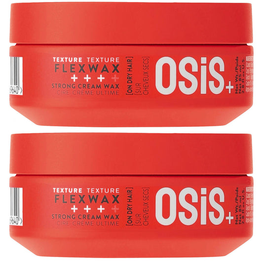 OSiS+ Flexwax cream wax bottle offering ultra-strong hold for versatile styling.