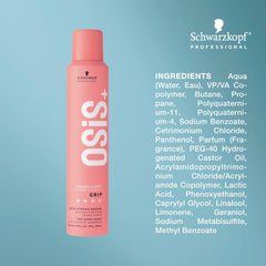OSiS+ Grip Extreme Hold Mousse applied to damp hair for strong hold
