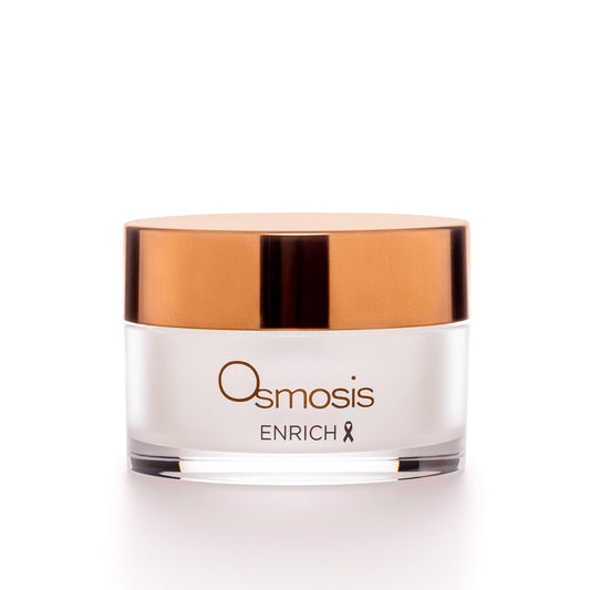 OSMOSIS ENRICH night cream bottle shown for premium nightly moisturization.