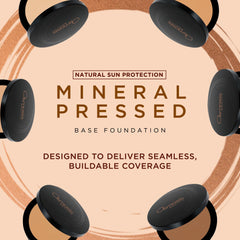 Osmosis Mineral Pressed Base Golden Medium swatch shows natural color match and buildable coverage.