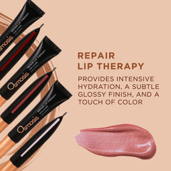 OSMOSIS Repair Lip Therapy tinted gloss provides natural blush hydration.