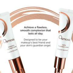 OSMOSIS Satin Treatment Primer application brush demonstrates easy blending for an even base.