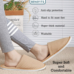 OSTADARRA spa slippers washable and reusable, suited for repeat hotel stays.