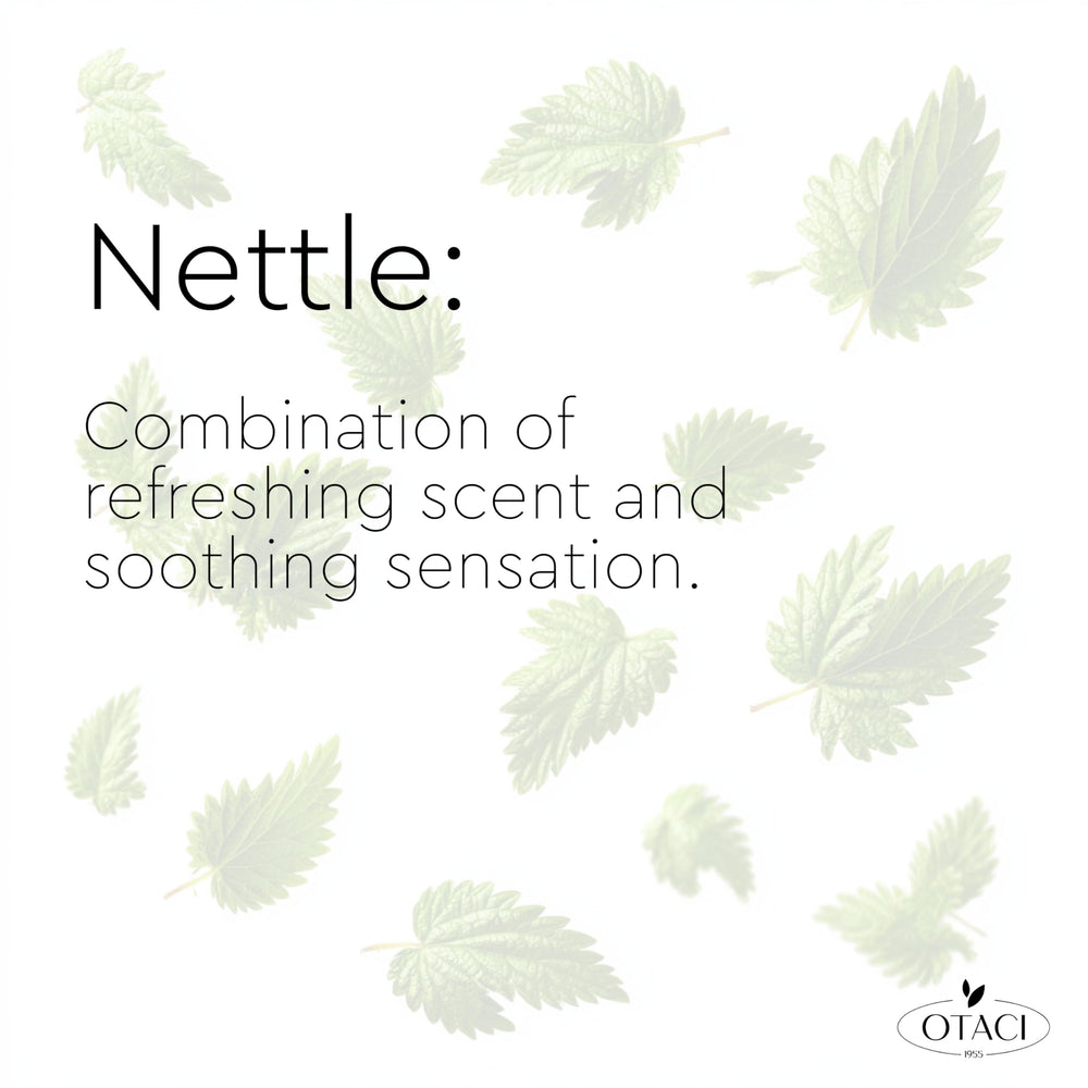 OTACI nettle shampoo lather demonstrates gentle cleansing for oily hair