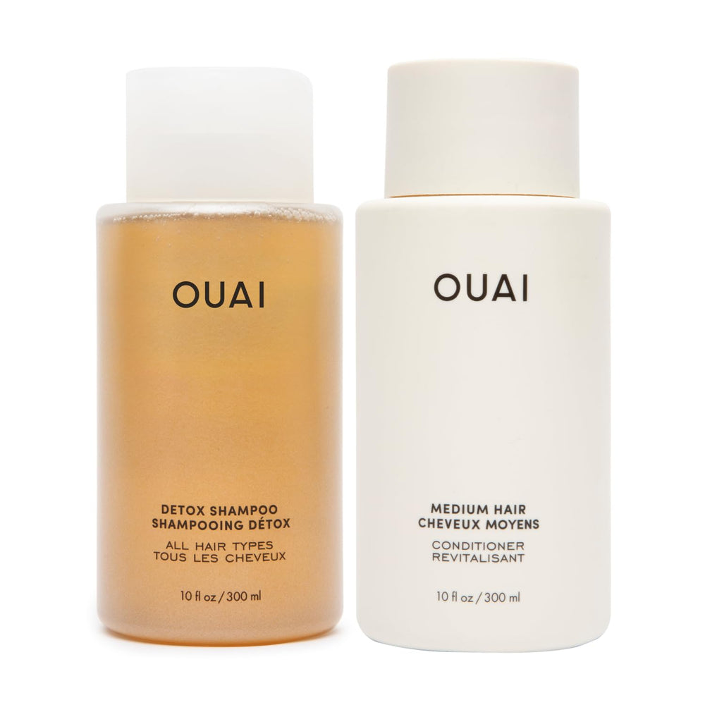 OUAI Detox Shampoo bottle for a clarifying cleanse and fresh scalp