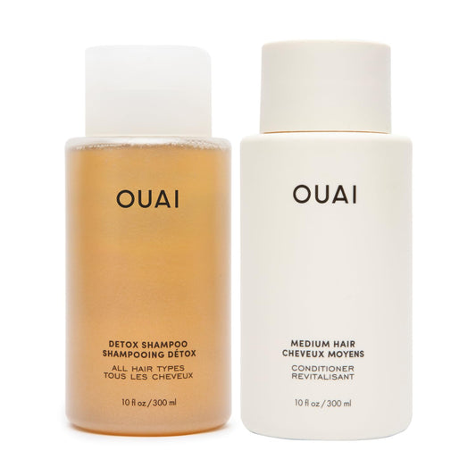 OUAI Detox Shampoo bottle for a clarifying cleanse and fresh scalp