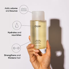 OUAI Fine Conditioner tube front highlighting lightweight hydration for volume.