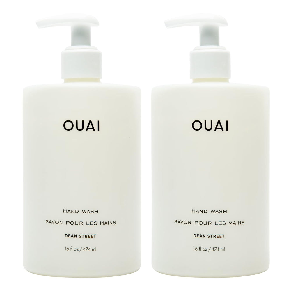 OUAI Hand Wash Dean Street bottle pump delivers gentle cleansing and exfoliation for smoother hands.