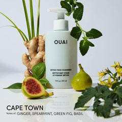 OUAI bottle shows niacinamide benefit for balanced skin