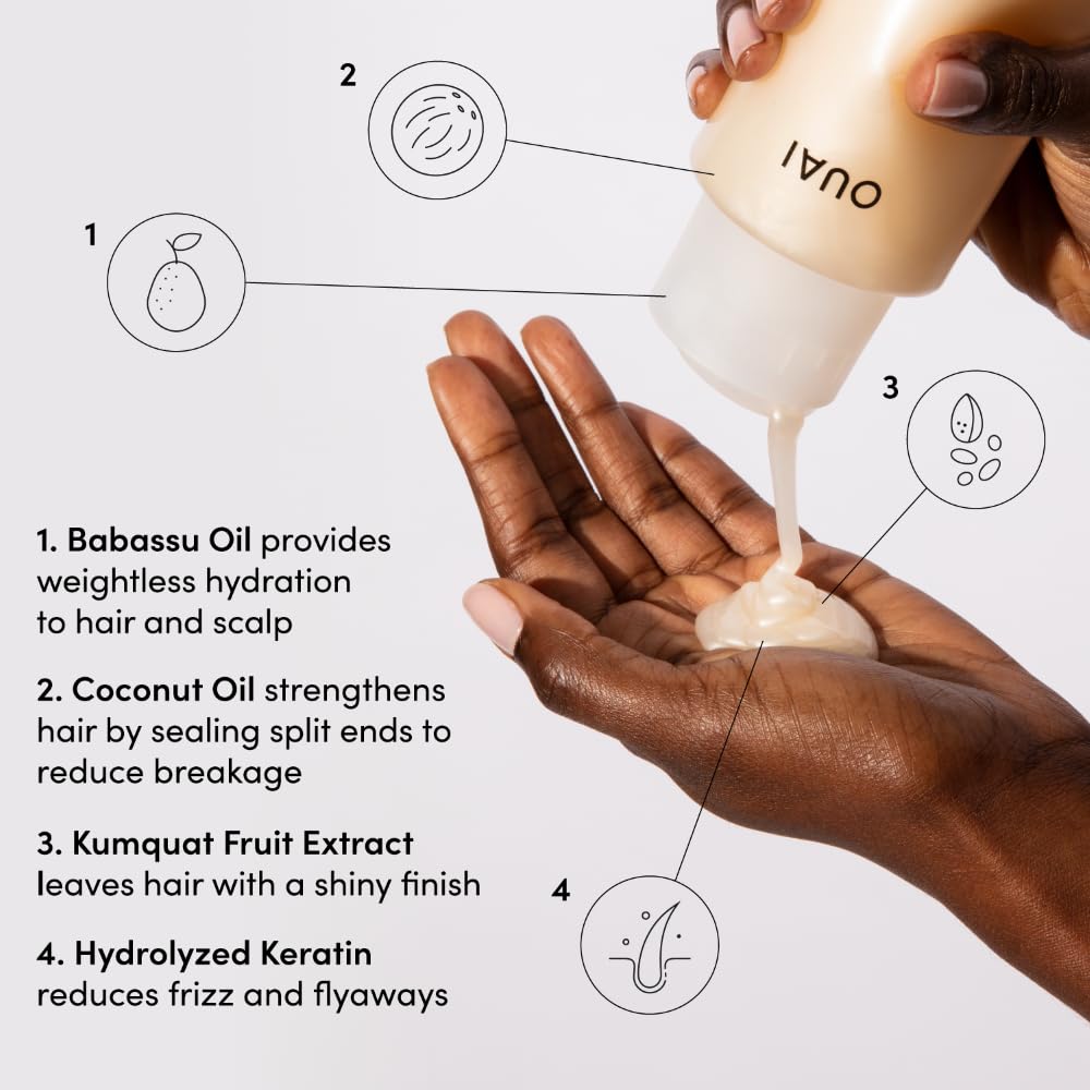 OUAI travel-size packaging shows convenient set for on-the-go hair care