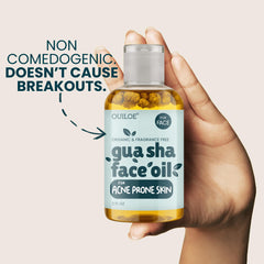 Ouiloe oil for acne-prone skin, gentle and safe.